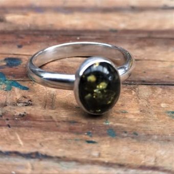 green amber ring