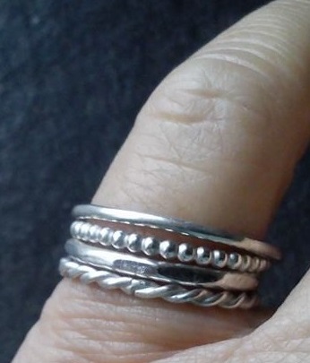 silver stacking rings