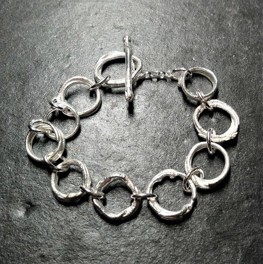 Sterling Silver Milor Rolo Link Chain Bracelet