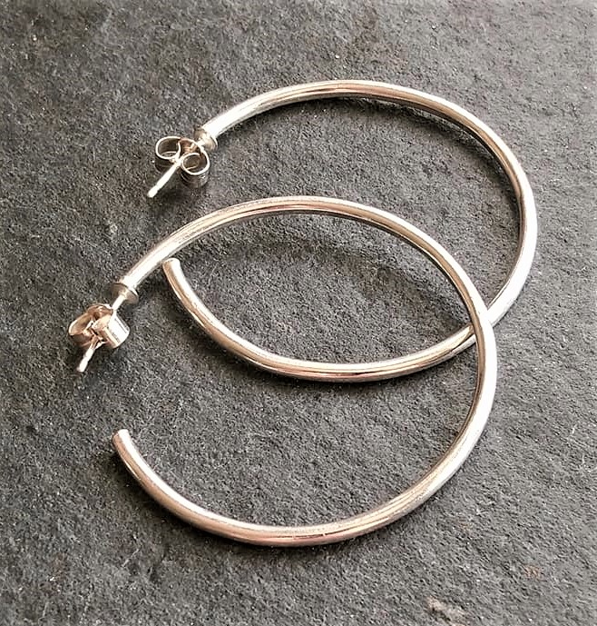 smooth hoop earrings