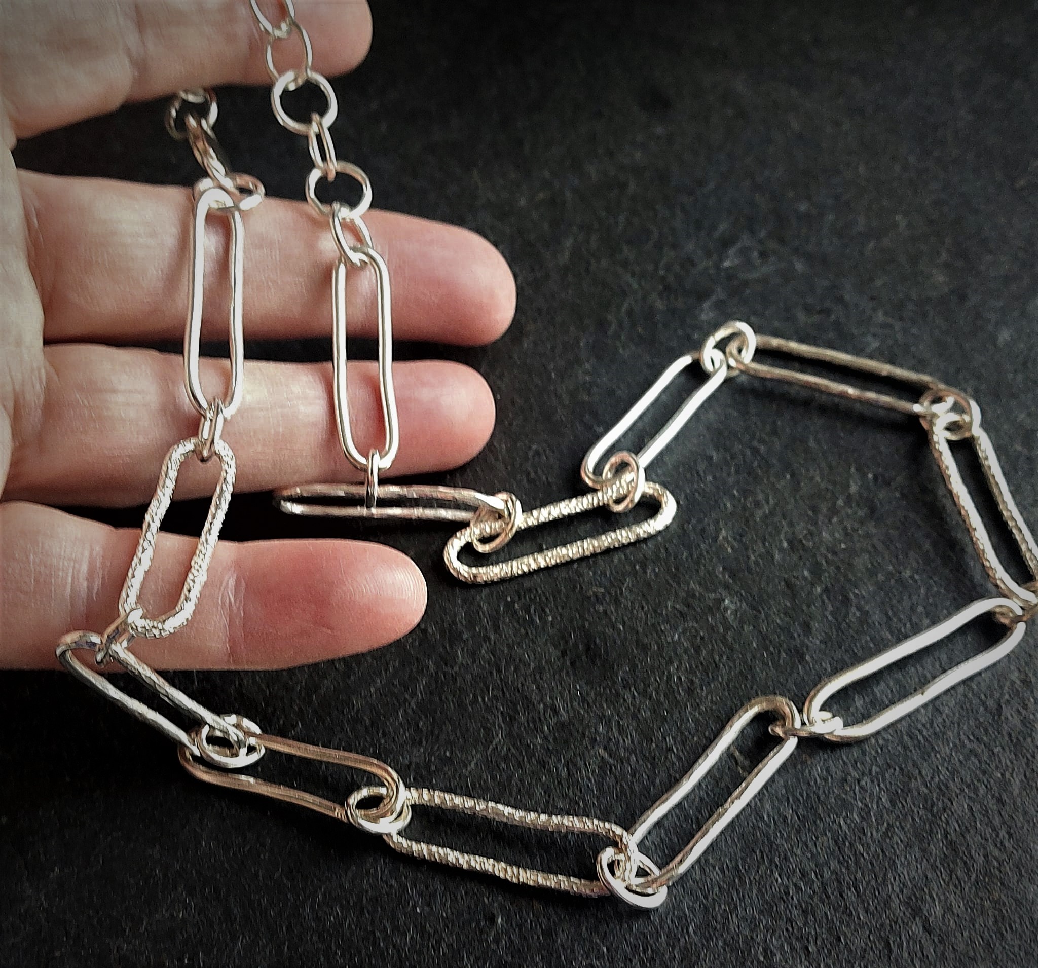 Long Links Necklace - WMMsilver